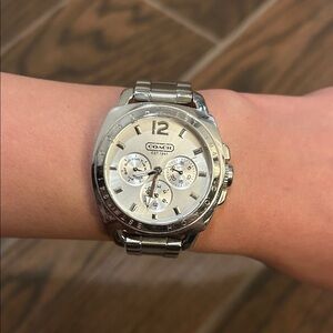 Coach Silver Stainless Steel Watch